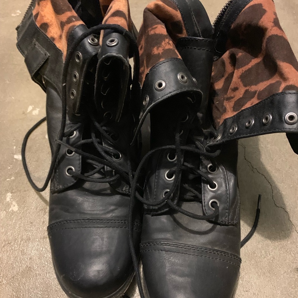 Mix no. 6 leopard print boots size 9
